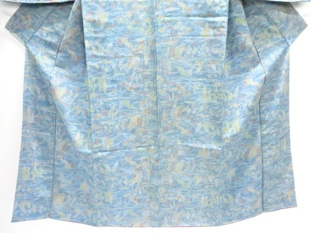  草花模様小紋着物